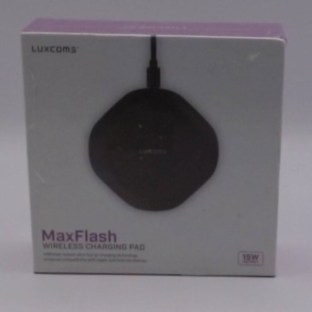 Luxcoms - MaxFlash wireless Charging Pad, 15W, **BRAND NEW IN BOX